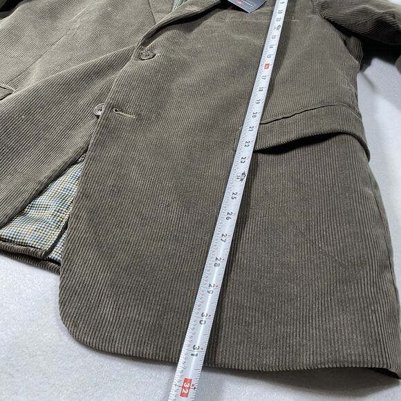 NEW Saddlebred Blazer Mens 36R Olive Green Corduroy Cotton Two Button Lined $125 - Picture 3 of 10